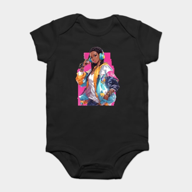DJ Hip Hop Baby Bodysuit by animegirlnft